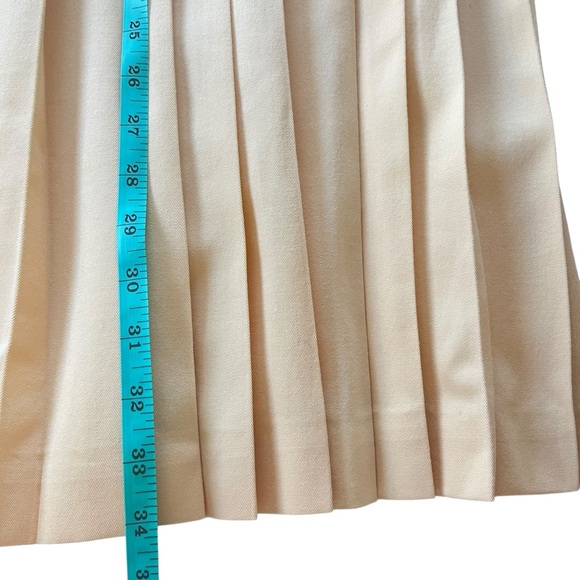 Ralph Lauren Vintage Blue Label Yellow Wool Pleated Maxi Skirt - Picture 8 of 11